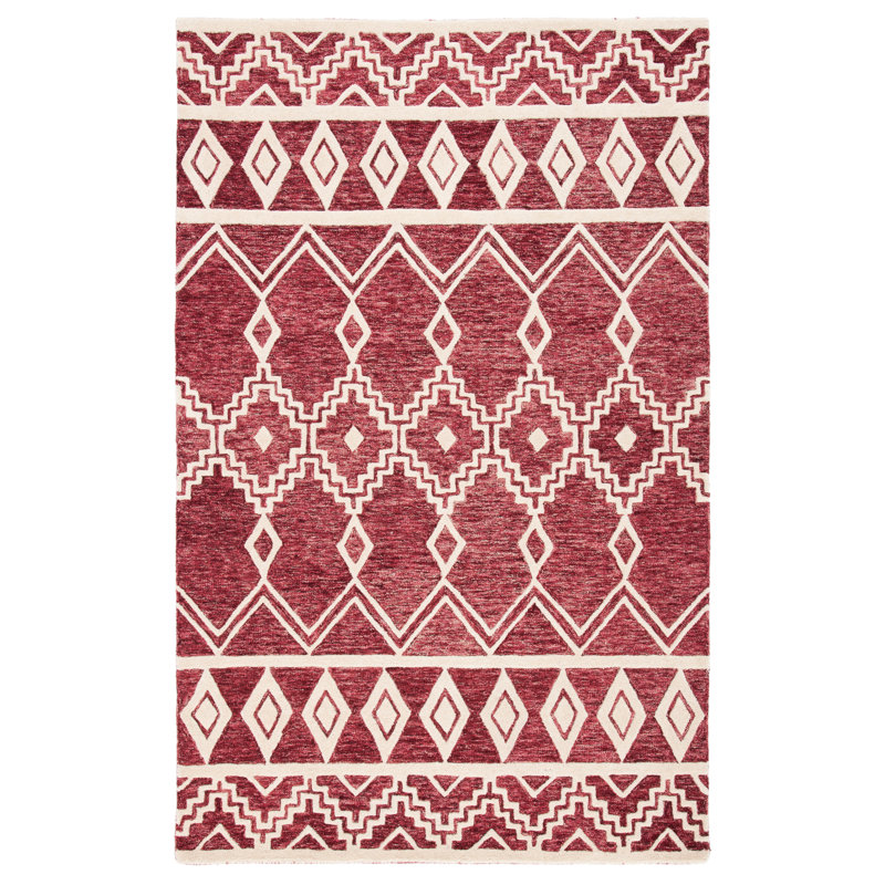 Tonsey Hand Tufted Wool Southwestern Rug, Rectangle 3' x 5'