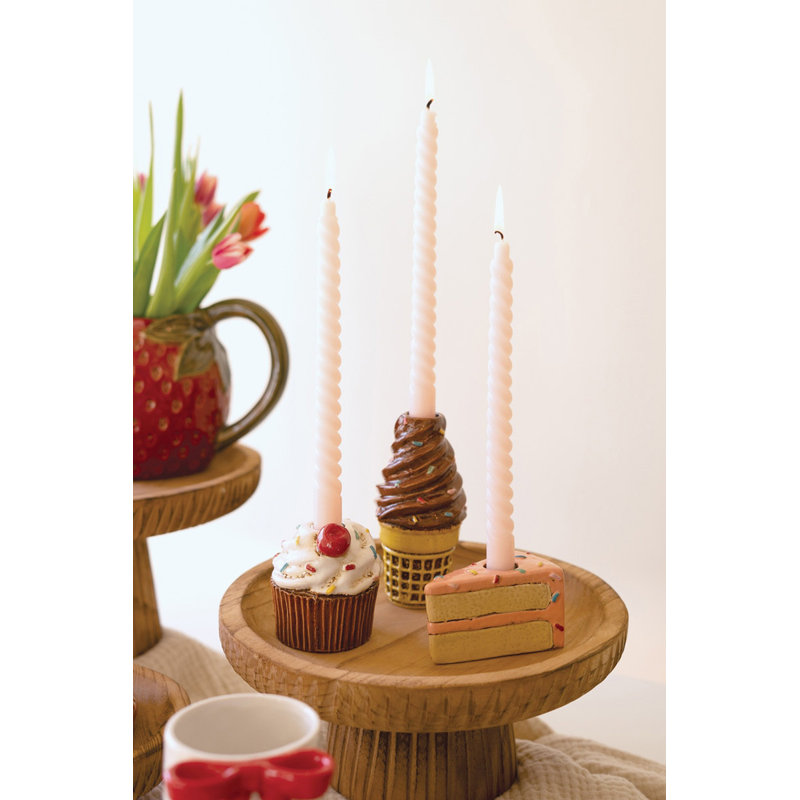  Ensemble de porte-bougies inspirés du dessert - 5 po de hauteur en céramique
