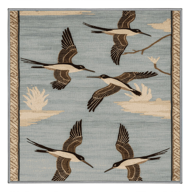  Tapis lavable Coastal Birds, Carré 3 pi