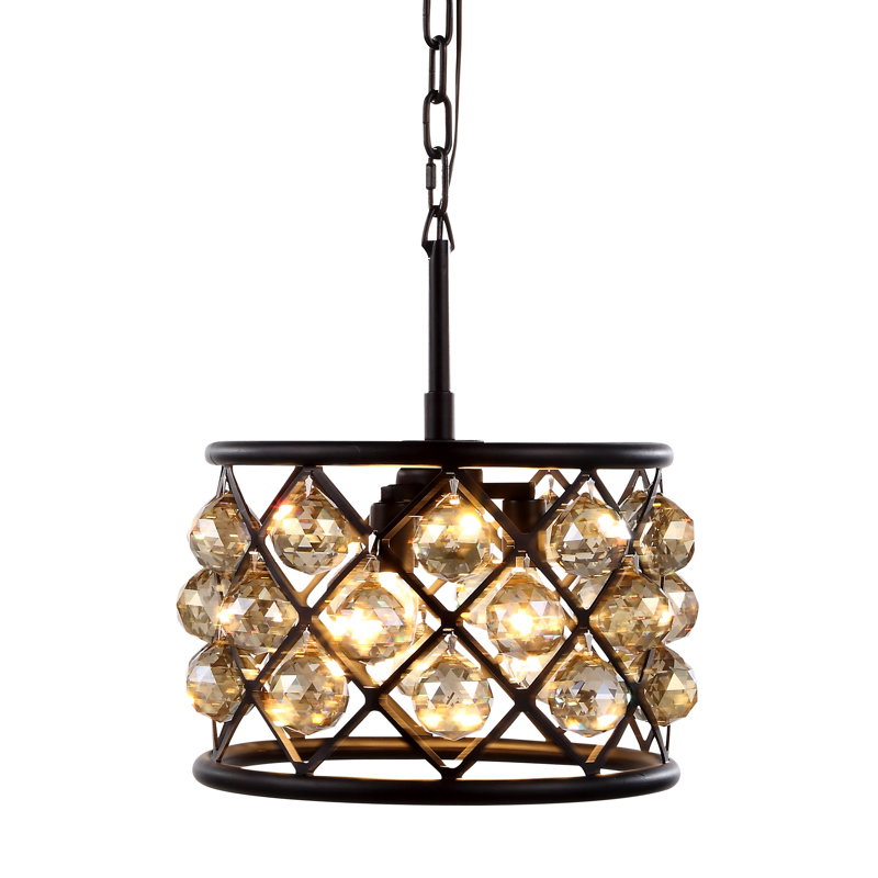 3 - Light Unique/Statement Pendant, Golden Teak Smoky, Mocha Brown