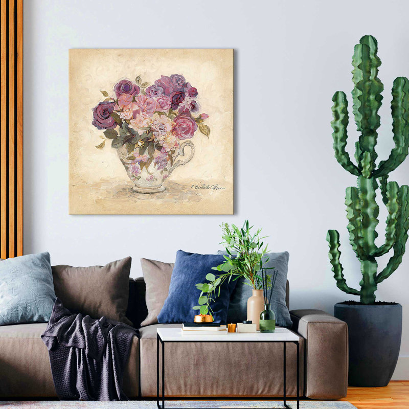 Petite Bouquet II (carré), Toile tendue, H 28 po x l 28 po x P 1,5 po