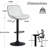 Brinitta Modern Swivel Adjustable Height Bar Stools Faux Leather Padded Counter Stools-344278942