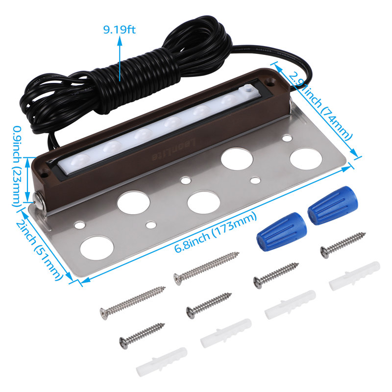 Multi-Color LED Hardscape Pathway Light Low Voltage, Medium - 7" H x 7" W x 7"D