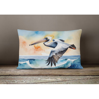Pelican Soaring Throw Pillow