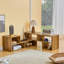 Meuble télé modulaire extensible, console multimédia avec casiers de rangement ouverts, centre de divertissement combiné Freestyle, meuble télé réglable pour le salon