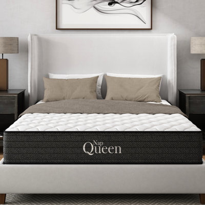 Matelas simple en gel rafraîchissant de 10 pouces, et soulagement, faible transfert de mouvement, - eau, s'adapte à la base de la base réglable, mousse à mémoire de forme grise + blanche pour le soulagement de la chambre à coucher, compatible avec la base, le matelas