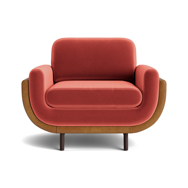 Regatta Chair, Performance Velvet - Sienna/Bedford - Saddle, Java