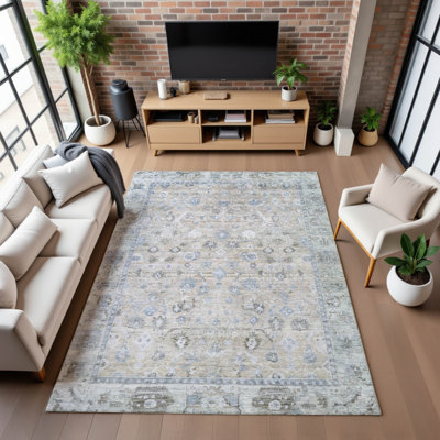 Premium Machine Washable Maag AMF1772 Global Rug