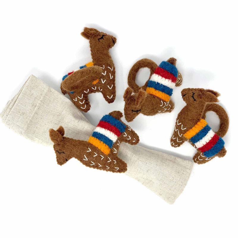 Rond de serviette llama