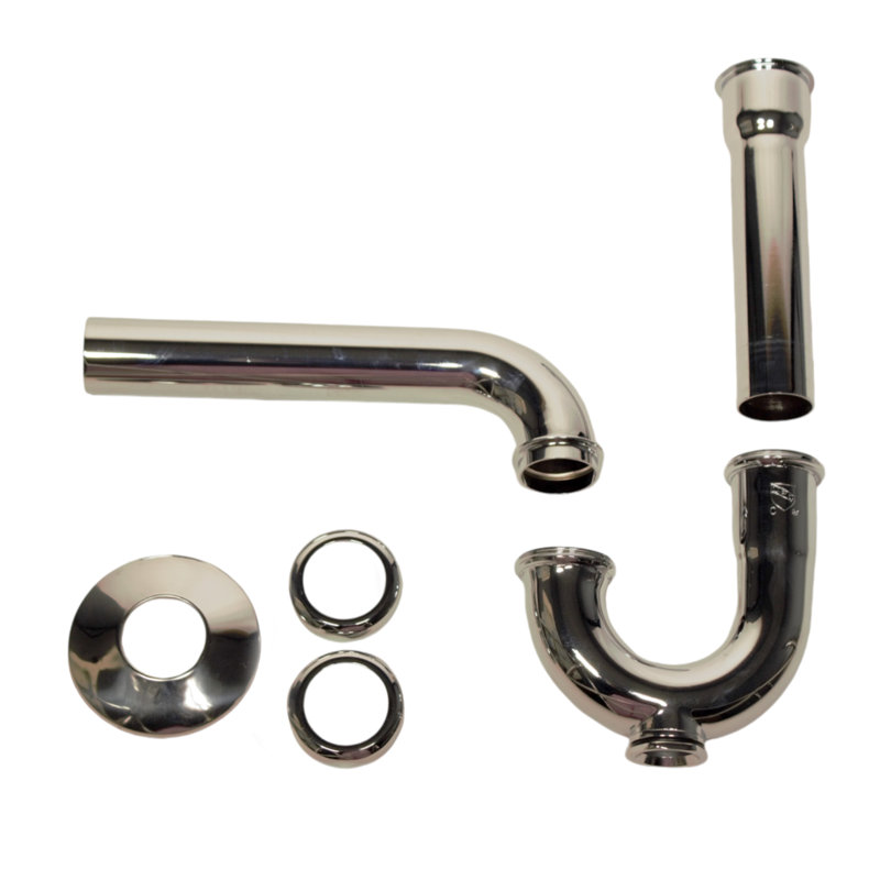 Nantucket Sinks' P-trap With Tailpipe, Chrome