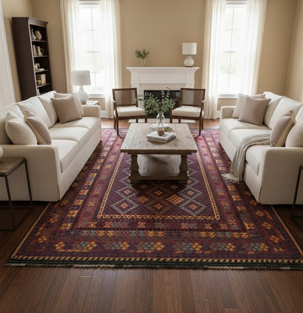 ADMINRUGS Multicolored Tribal 10X16 Handmade Oriental Area Rug | Wayfair