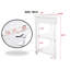 Table de coin 33,8 po Milk White