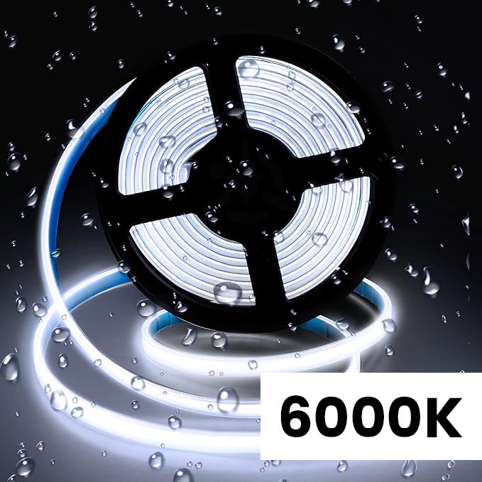 Bande DEL Cob, IP68, H 1 po x l 72 po x P 1 po, 6 000 K