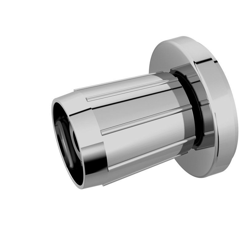 Polished Chrome Straight Tension Shower Curtain Rod, 62.5"