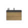 Wall-Mounted Single Bathroom Vanity with Quartz Top with Overflow