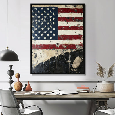 Dominie Abstract Usa Flag Liberty Memories - Flag Usa Framed Wall Art