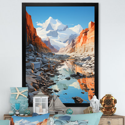 «Winter Glacier Landscape In Canada III», reproduction sur toile