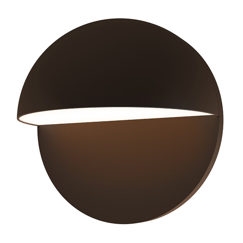 Inside-Out LED Flush Mounted Sconce, 5" H x 5" W x 3" D, Textured Bronze