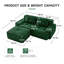 Canapé modulaire en velours côtelé de qualité supérieure - sans assemblage, éponge 32D, conception ergonomique incurvée