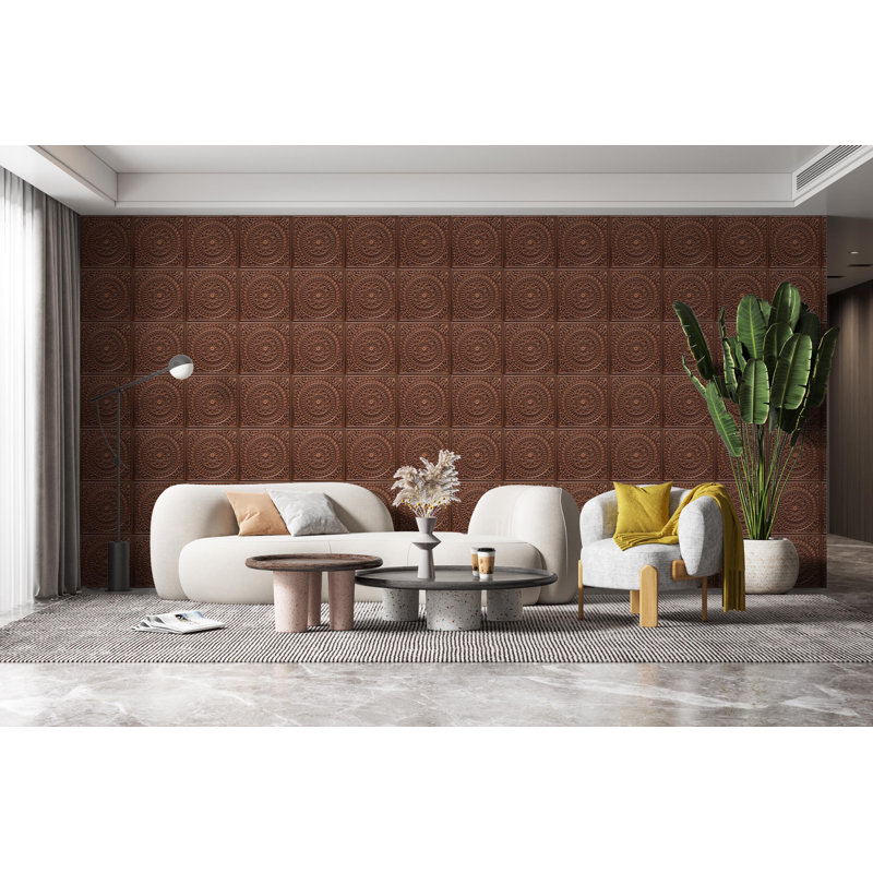 Carreau de plafond en PVC 2 pi x 2 pi Falkirk Perth, Cuivre antique