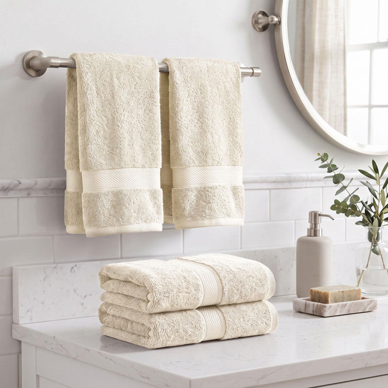 Coton luxueux et hautement absorbant Renata, Crème