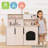 ECR4Kids 4-in-1 Kitchen, Sink, Stove, Oven, Microwave and Storage, Play Kitchen-100511363