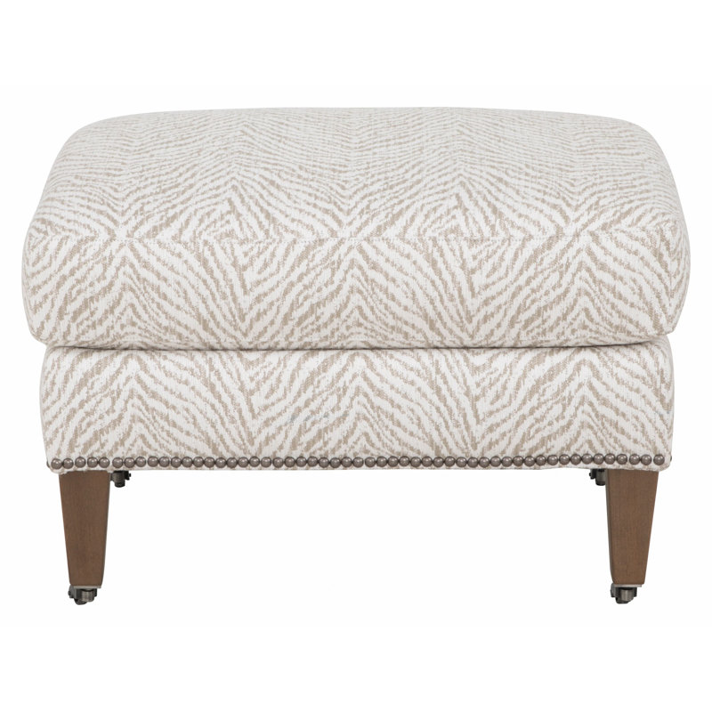 Flynn Ottoman, Small Nickel, 1183 Dove, Mica