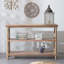 Console rustique en bois à 3 niveaux, détails gothiques, table d'entrée / couloir longue 47,24 po | Idée cadeau