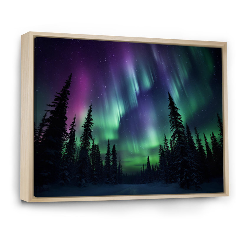 «Scenic Landscape Dancing Northern Ligths I», reproduction d'art sur toile, H 12 po x l 20 po x P 1 po