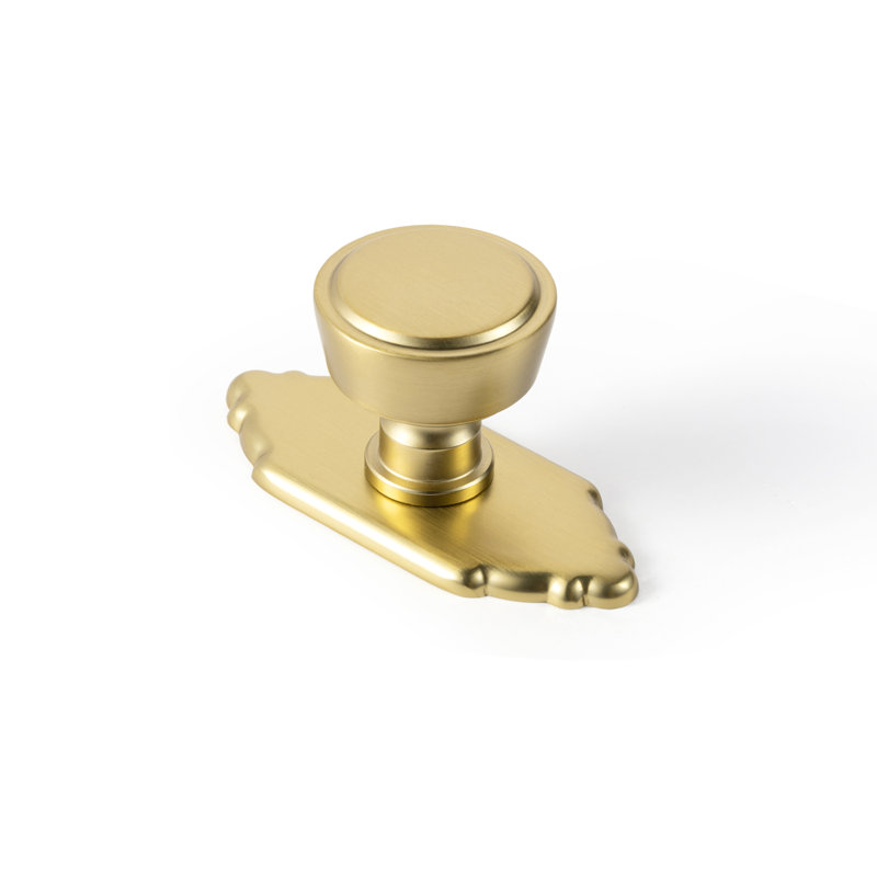 1.23" Diameter Mushroom Knob With Backplate(G024), Champagne Bronze