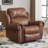 Faulks Manual Glider Recliner with Nailhead Trim-1787882341