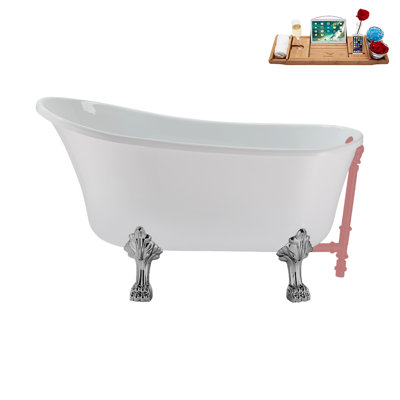 51.2'' x 25.6'' Soaking Acrylic Bathtub