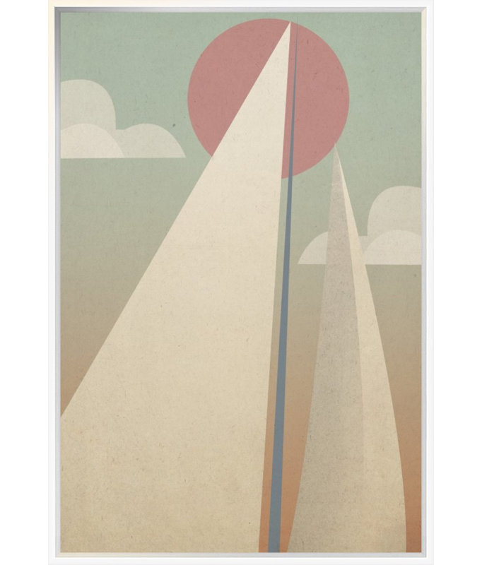 " Sails II " Graphic Art Print, 18" H x 12" W, Wrapped Canvas, No Mat