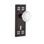 Craftsman Plate with Decorative Keyhole and White Porcelain Door Knob-633397641