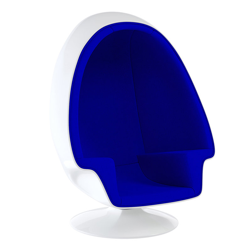 Modholic Alpha Egg Chair & Ottoman, Blue, Blue