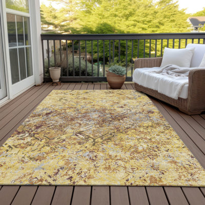 Machine Washable Indoor/Outdoor Mahaney ACN768 Sky Rug