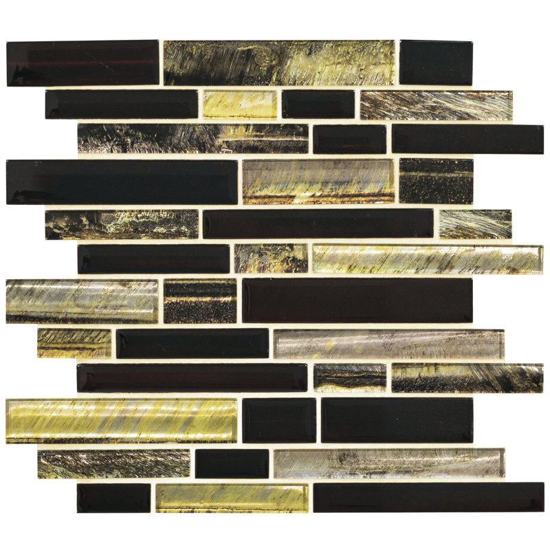 Carrelage mural et mosaïque en verre lustré de 12 po x 12 po Marrona