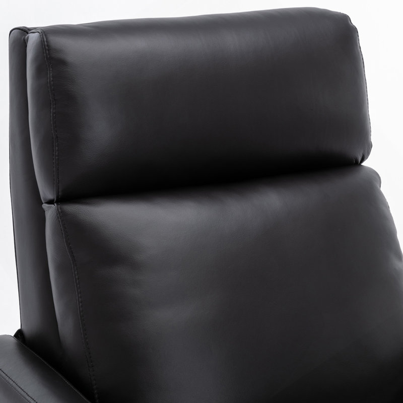 Fauteuil inclinable en cuir Richland - noir