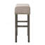 Tabouret à hauteur de comptoir brun clair et gris patiné (ensemble de 2)