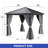 10 Ft. W x 10 Ft. D Aluminum Patio Gazebo with Gray Curtains-110778222