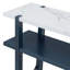Console étroite avec plateau en marbre, table d'entrée rétro avec tablette ouverte-1205398482