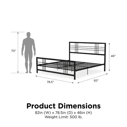 Zipcode Design™ Flovilla Metal Open-Frame Bed & Reviews | Wayfair