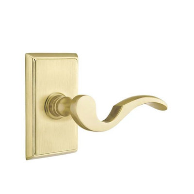 Emtek Passage Interior Mortise w/ Rectangular Rosette & Cortina Lever