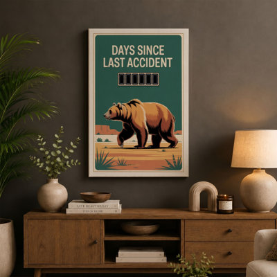 Days Since Last Accident Vintage - Wrapped Canvas
