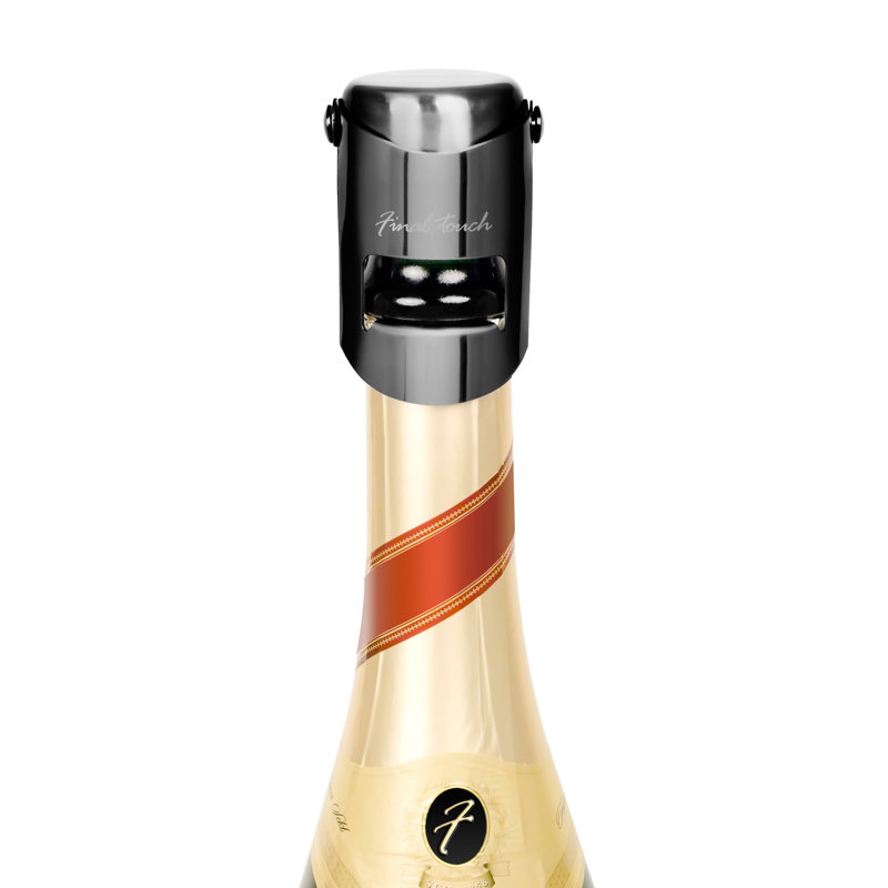 Stainless Steel Bottle Stopper,  Black Chrome