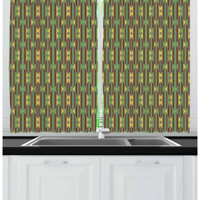 Geometric Tailored Kitchen Curtain