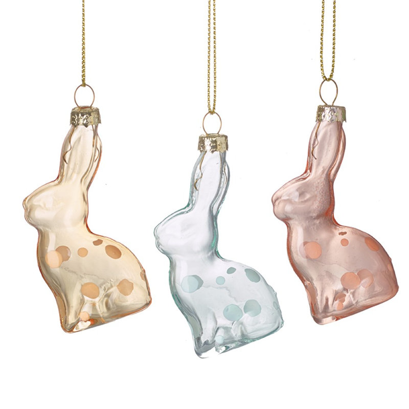 Hanging Glass Rabbit Mix