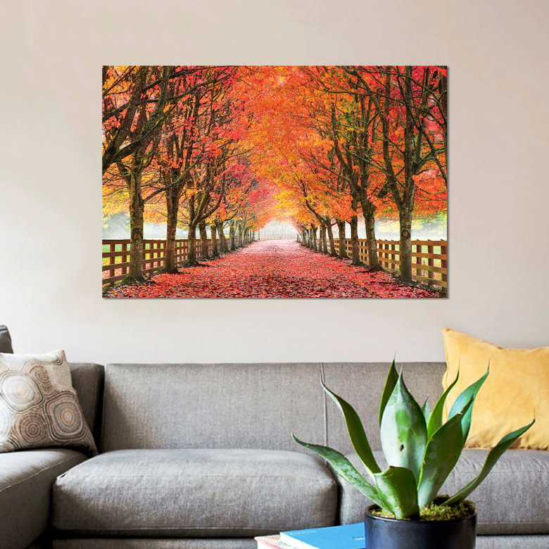 North Bend Trees - reproduction de photo sur toile tendue, H 12 po x l 18 po x P 1,5 po, Toile tendue, Pas de tapis