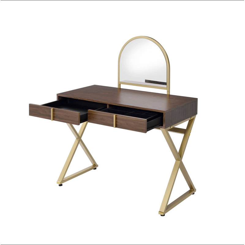 Coleen Vanity Desk W/Mirror & Jewelry Tray