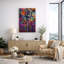 Œuvre de musique colorée et abstraite, images de salon, impression sur toile encadrée-126032020-126032024